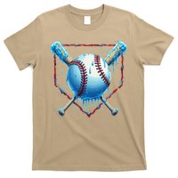 Baseball Drip For Home Plate Ice Cream Drip Funny T-Shirt