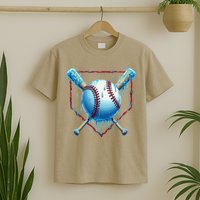 Baseball Drip For Home Plate Ice Cream Drip Funny T-Shirt