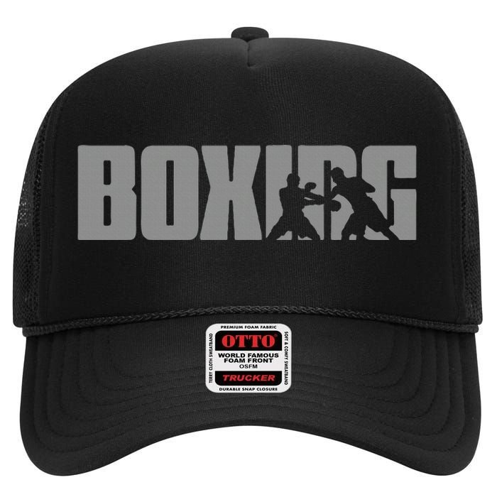 Boxing Design For Boxer Boxing High Crown Mesh Back Trucker Hat