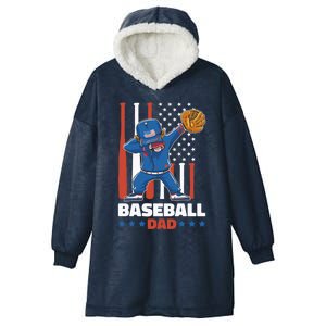 Baseball Dad For Father's Day Gift Hooded Wearable Blanket