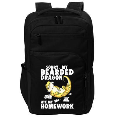 Bearded Dragon Funny Bearded Dragon Reptile Funny Lizard Gift Impact Tech Backpack