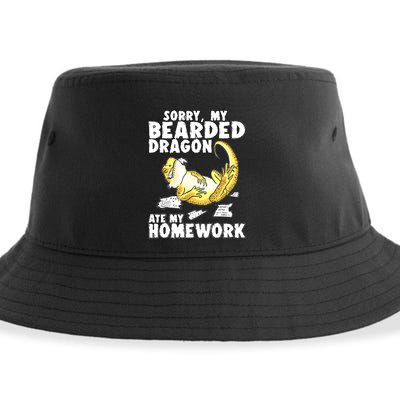 Bearded Dragon Funny Bearded Dragon Reptile Funny Lizard Gift Sustainable Bucket Hat