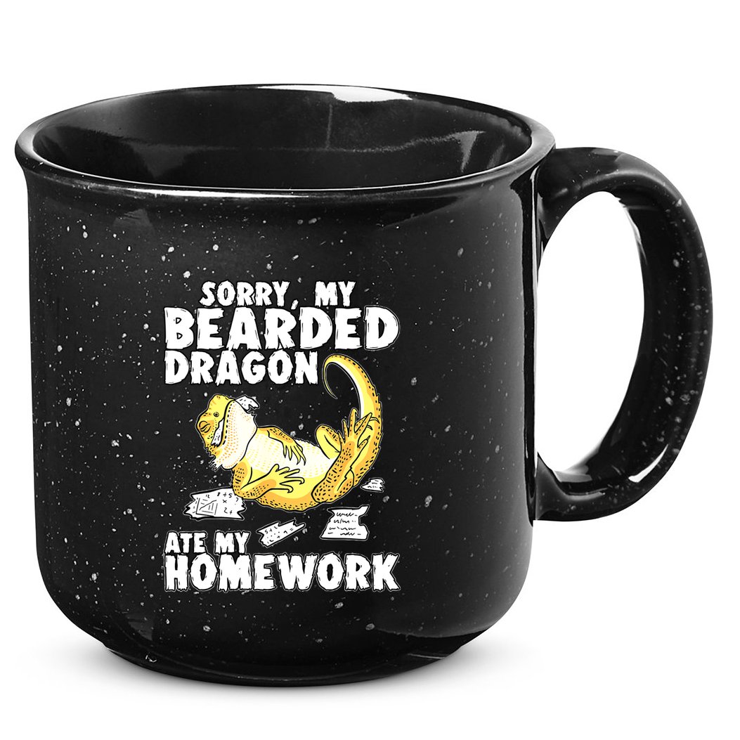 Bearded Dragon Funny Bearded Dragon Reptile Funny Lizard Gift 15oz Campfire Ceramic Mug