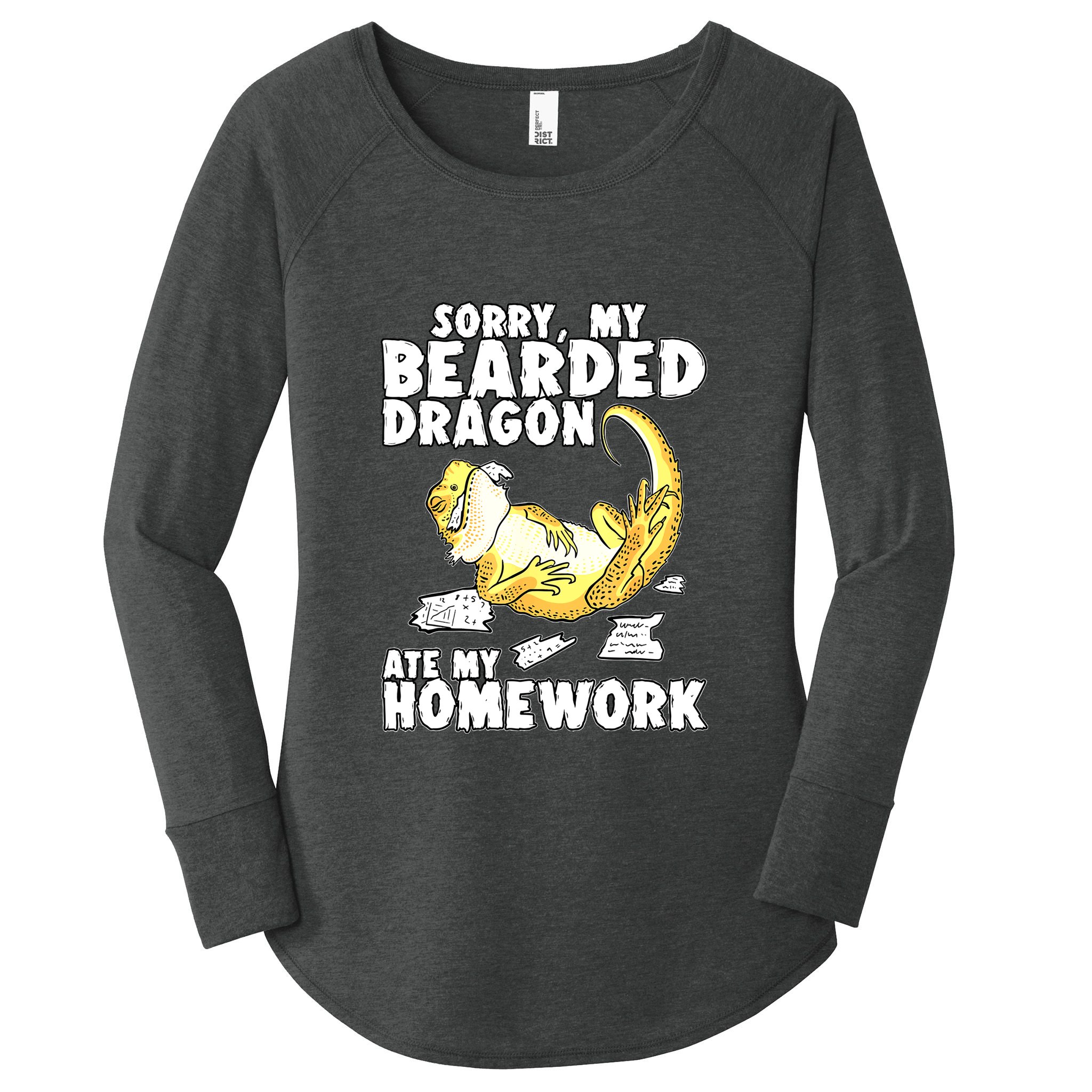 Bearded Dragon Funny Bearded Dragon Reptile Funny Lizard Gift Women's Perfect Tri Tunic Long Sleeve Shirt