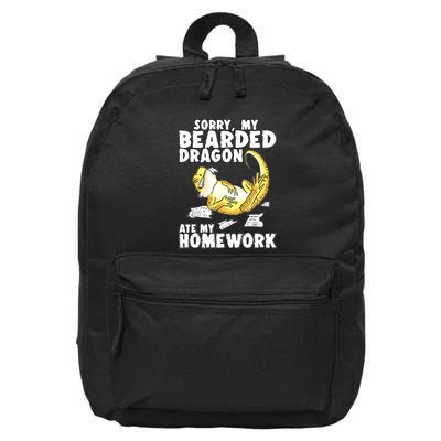 Bearded Dragon Funny Bearded Dragon Reptile Funny Lizard Gift 16 in Basic Backpack