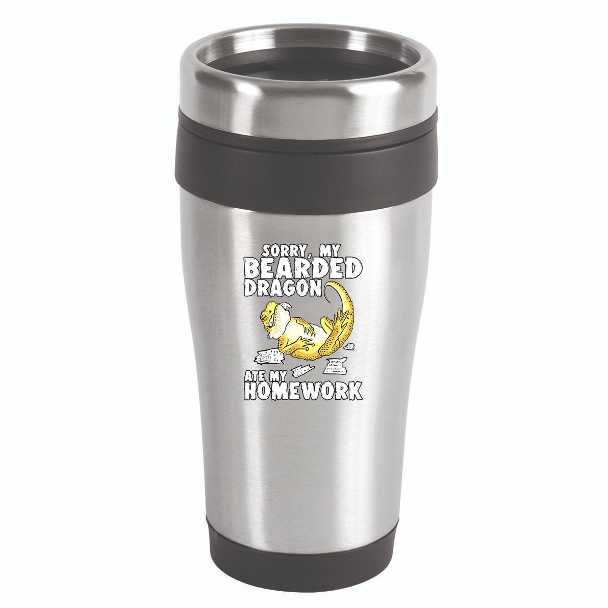 Bearded Dragon Funny Bearded Dragon Reptile Funny Lizard Gift 16oz Travel Tumbler