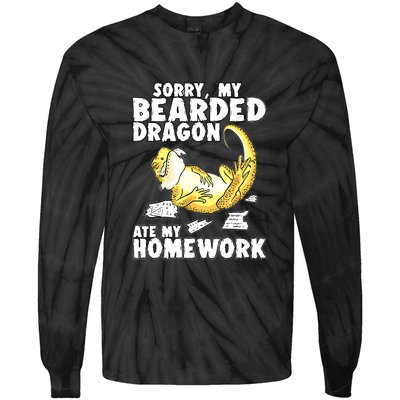 Bearded Dragon Funny Bearded Dragon Reptile Funny Lizard Gift Tie-Dye Long Sleeve Shirt