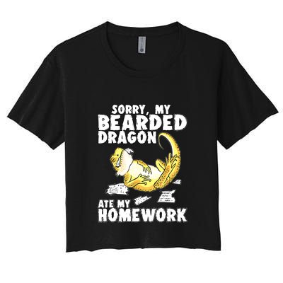 Bearded Dragon Funny Bearded Dragon Reptile Funny Lizard Gift Crop Top