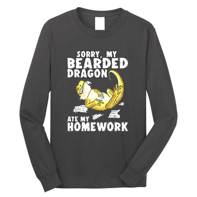 Bearded Dragon Funny Bearded Dragon Reptile Funny Lizard Gift Long Sleeve Shirt