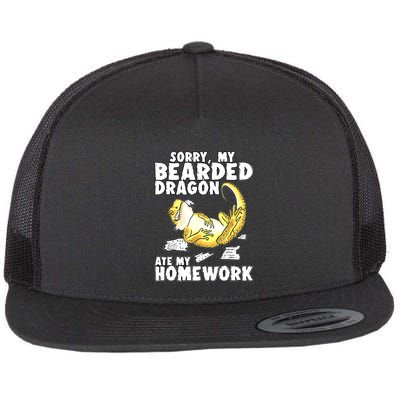 Bearded Dragon Funny Bearded Dragon Reptile Funny Lizard Gift Flatbill Hat