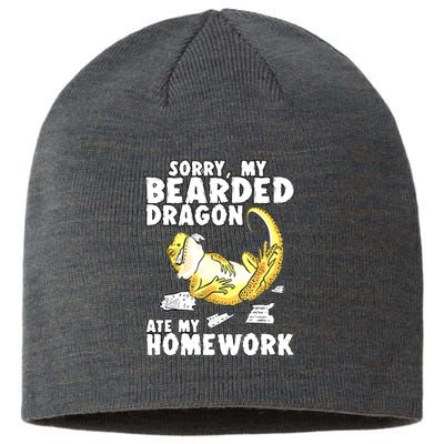 Bearded Dragon Funny Bearded Dragon Reptile Funny Lizard Gift Sustainable Beanie