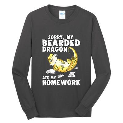 Bearded Dragon Funny Bearded Dragon Reptile Funny Lizard Gift Tall Long Sleeve T-Shirt