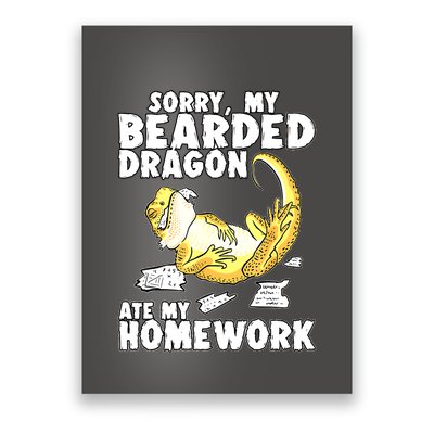 Bearded Dragon Funny Bearded Dragon Reptile Funny Lizard Gift Poster