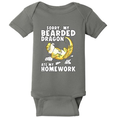 Bearded Dragon Funny Bearded Dragon Reptile Funny Lizard Gift Baby Bodysuit