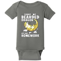 Bearded Dragon Funny Bearded Dragon Reptile Funny Lizard Gift Baby Bodysuit