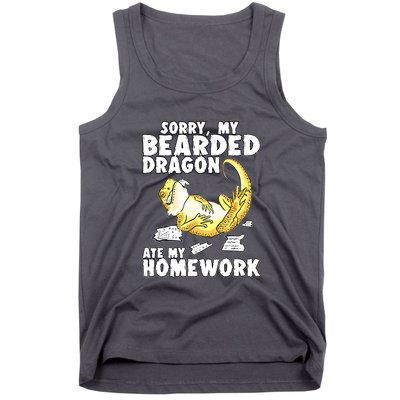 Bearded Dragon Funny Bearded Dragon Reptile Funny Lizard Gift Tank Top