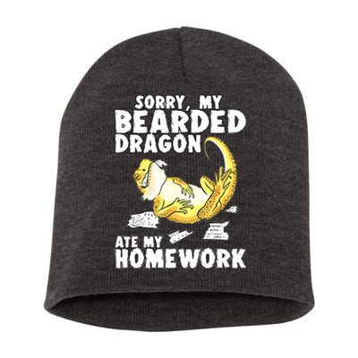 Bearded Dragon Funny Bearded Dragon Reptile Funny Lizard Gift Short Acrylic Beanie