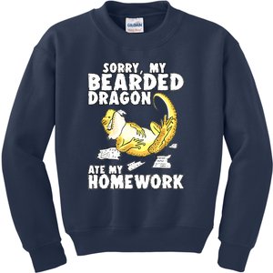 Bearded Dragon Funny Bearded Dragon Reptile Funny Lizard Gift Kids Sweatshirt