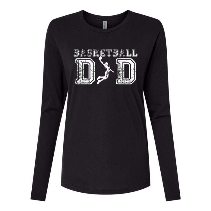 Basketball Dad Fathers Day Gift For Daddy Papa Father Womens Cotton Relaxed Long Sleeve T-Shirt