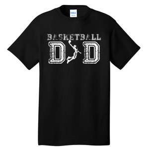 Basketball Dad Fathers Day Gift For Daddy Papa Father Tall T-Shirt