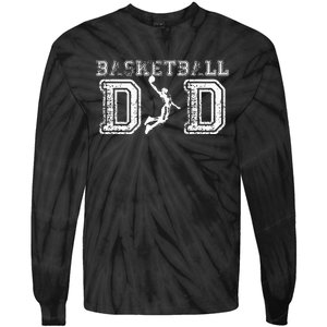 Basketball Dad Fathers Day Gift For Daddy Papa Father Tie-Dye Long Sleeve Shirt