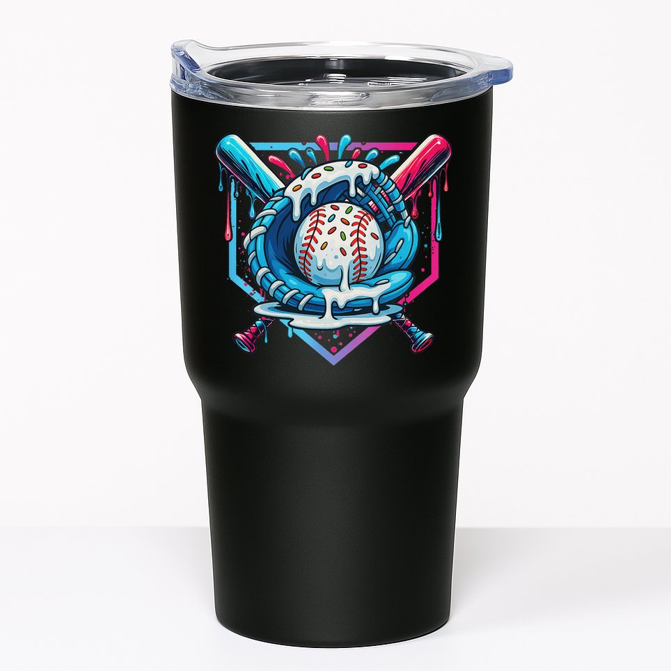 Baseball Drip For Ice Cream Drip Baseball Tumbler