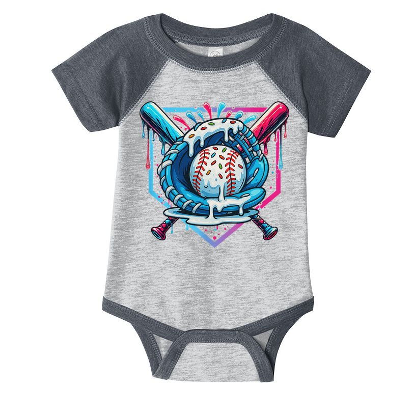 Baseball Drip For Ice Cream Drip Baseball Infant Baby Jersey Bodysuit
