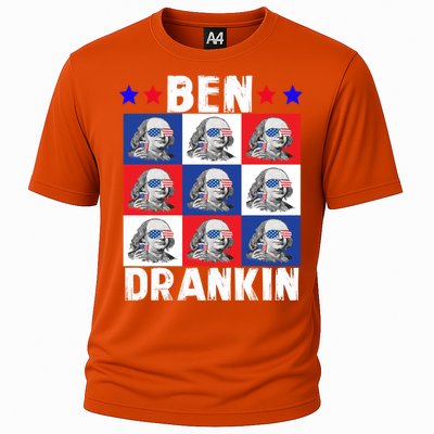 Ben Drankin Franklin Merica 4th Of July Patriotic Holiday Gift Cooling Performance Crew T-Shirt