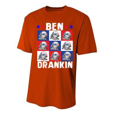 Ben Drankin Franklin Merica 4th Of July Patriotic Holiday Gift Performance Sprint T-Shirt