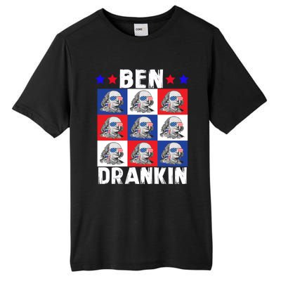 Ben Drankin Franklin Merica 4th Of July Patriotic Holiday Gift Tall Fusion ChromaSoft Performance T-Shirt