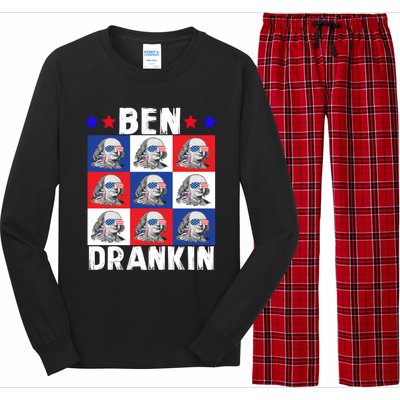 Ben Drankin Franklin Merica 4th Of July Patriotic Holiday Gift Long Sleeve Pajama Set