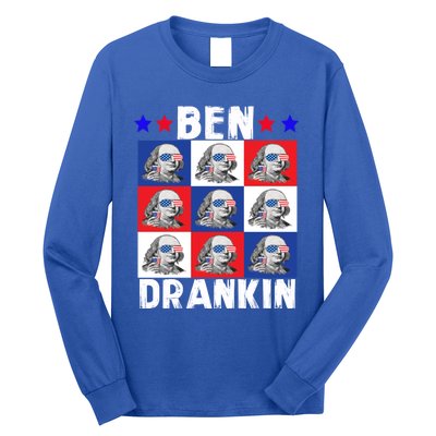 Ben Drankin Franklin Merica 4th Of July Patriotic Holiday Gift Long Sleeve Shirt