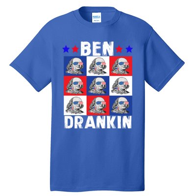 Ben Drankin Franklin Merica 4th Of July Patriotic Holiday Gift Tall T-Shirt