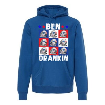 Ben Drankin Franklin Merica 4th Of July Patriotic Holiday Gift Premium Hoodie