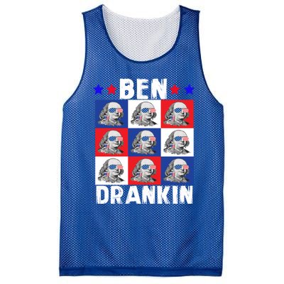 Ben Drankin Franklin Merica 4th Of July Patriotic Holiday Gift Mesh Reversible Basketball Jersey Tank