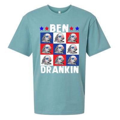 Ben Drankin Franklin Merica 4th Of July Patriotic Holiday Gift Sueded Cloud Jersey T-Shirt