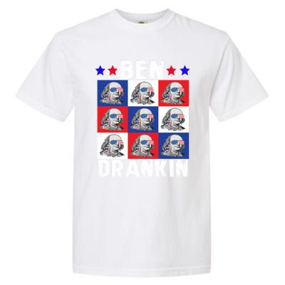 Ben Drankin Franklin Merica 4th Of July Patriotic Holiday Gift Garment-Dyed Heavyweight T-Shirt