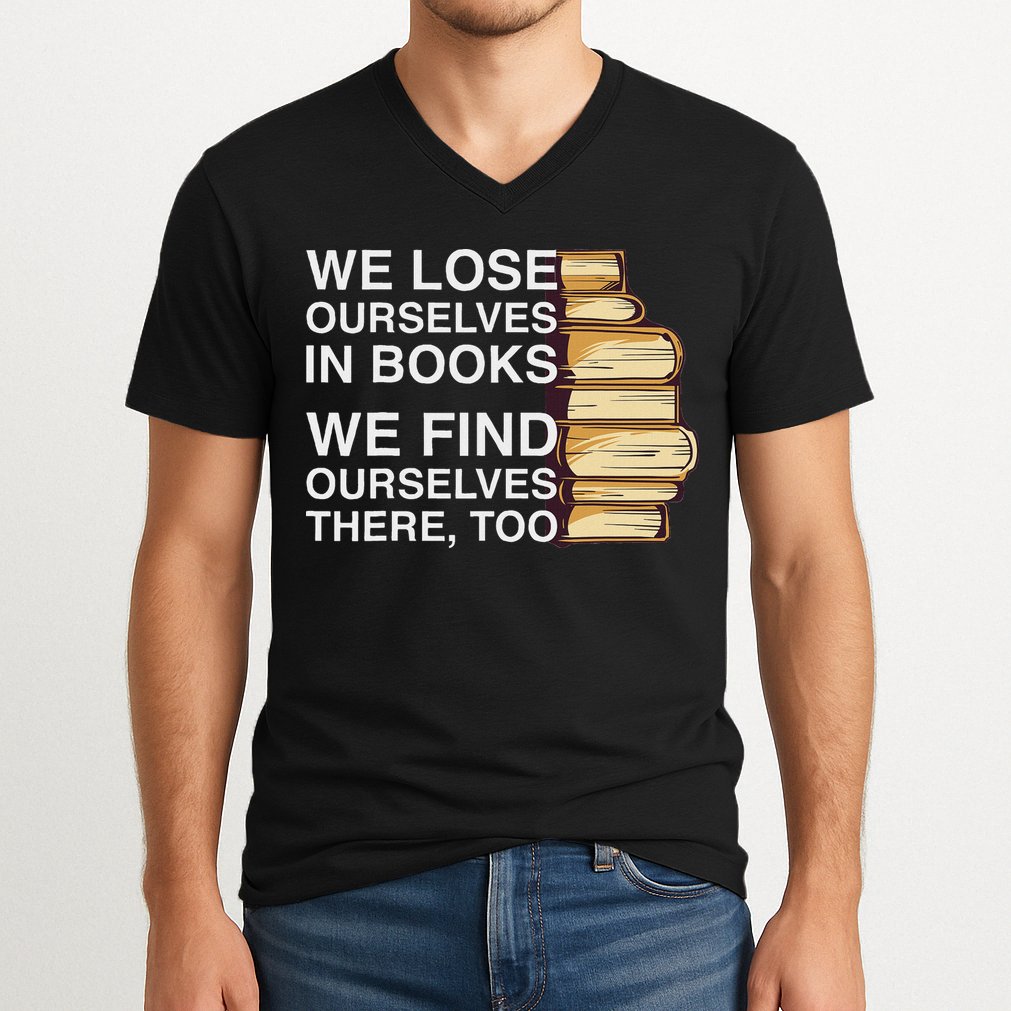 Book Design For A Book Lover V-Neck T-Shirt