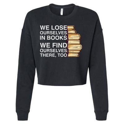 Book Design For A Book Lover Cropped Pullover Crew