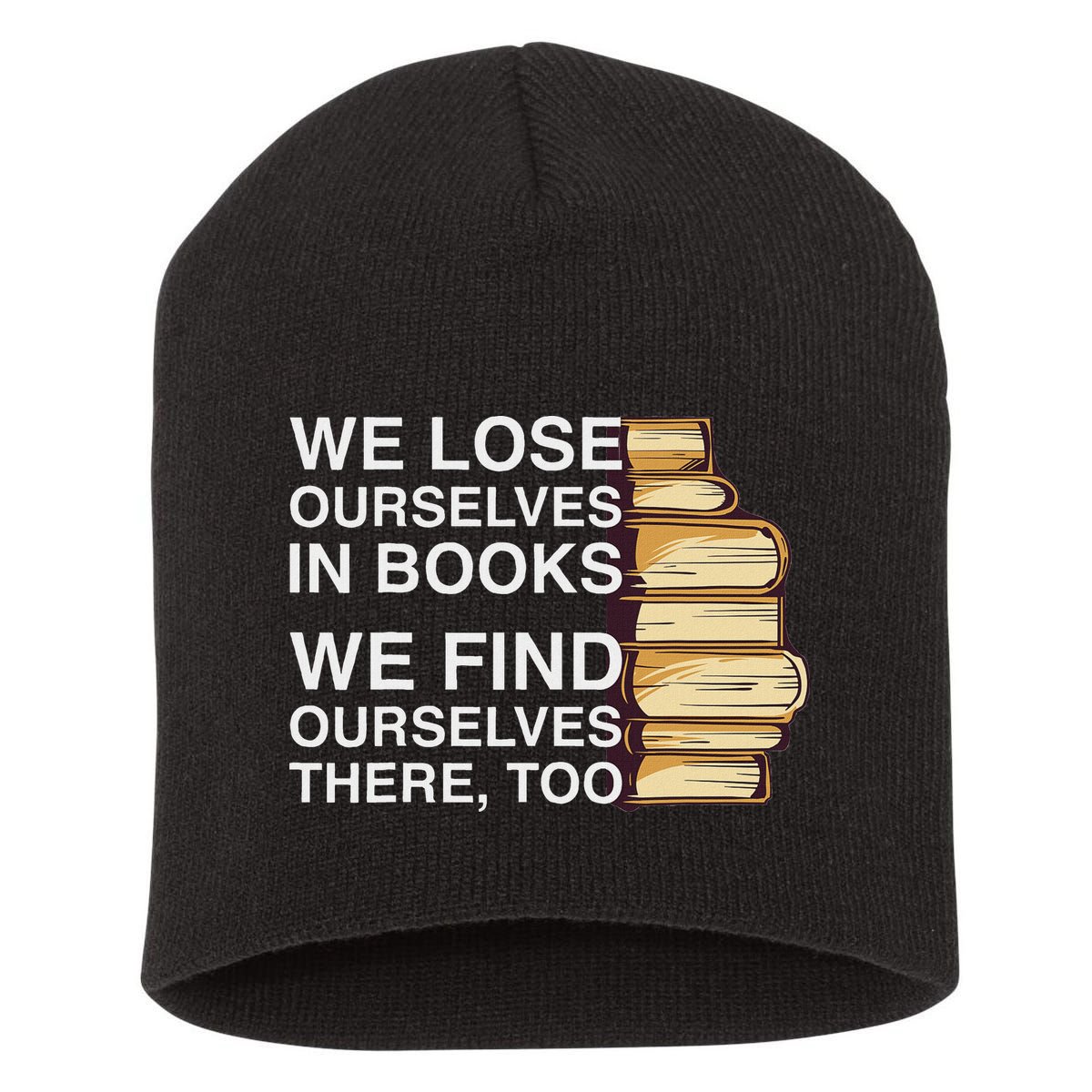 Book Design For A Book Lover Short Acrylic Beanie