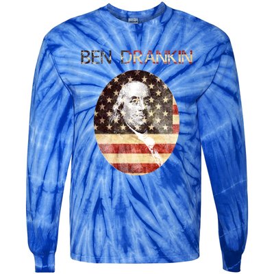 Ben Drankin Funny Gift For Weekend Ing Bbq Gift Tie-Dye Long Sleeve Shirt