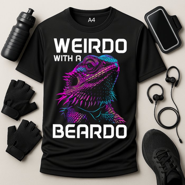 Bearded Dragon Funny Reptile Lover Cooling Performance Crew T-Shirt