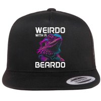 Bearded Dragon Funny Reptile Lover Flat Bill Trucker Hat