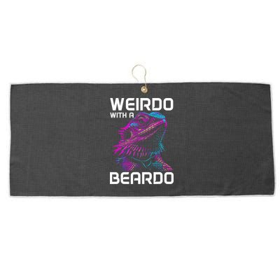 Bearded Dragon Funny Reptile Lover Large Microfiber Waffle Golf Towel