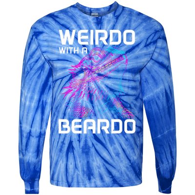 Bearded Dragon Funny Reptile Lover Tie-Dye Long Sleeve Shirt