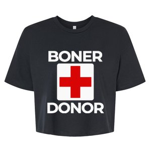 Boner Donor Funny Halloween Bella+Canvas Jersey Crop Tee