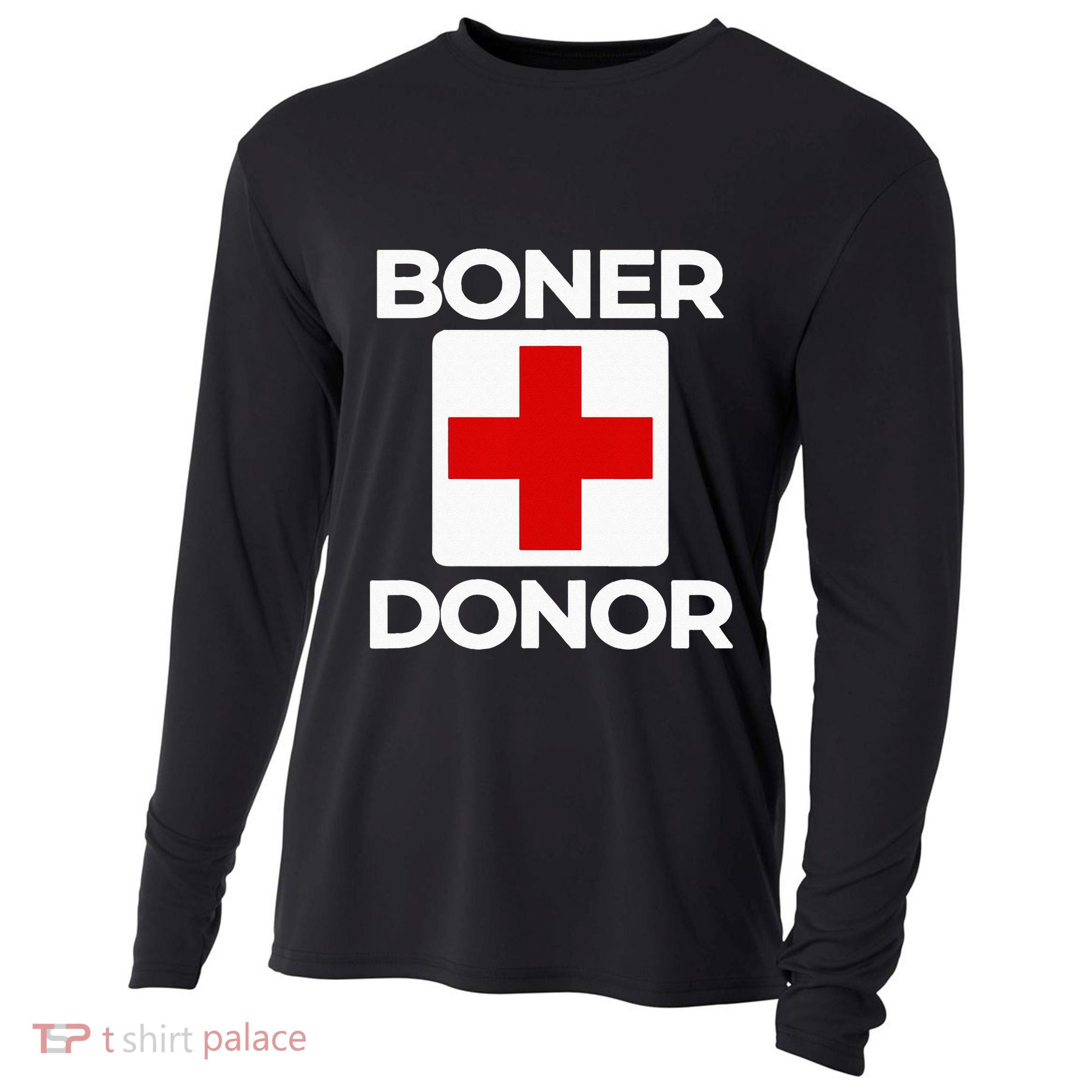 Boner Donor Funny Halloween Cooling Performance Long Sleeve Crew