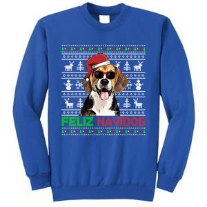 Beagle Dog Feliz Navidog Funny Christmas Gift Sweatshirt