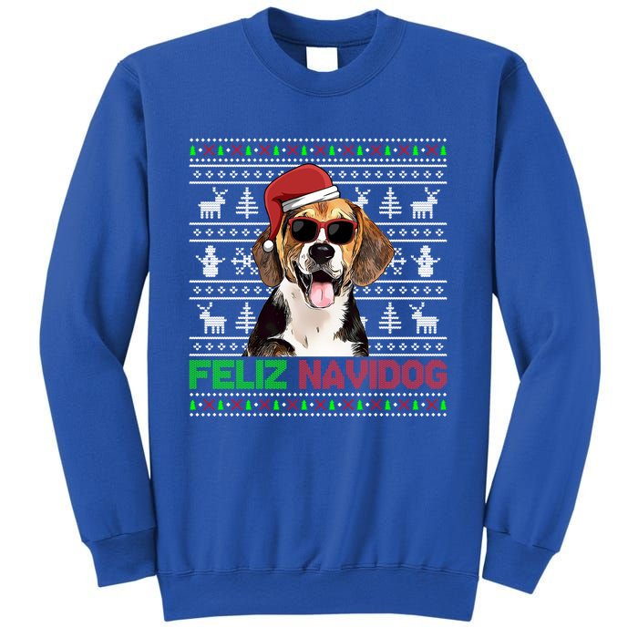 Beagle Dog Feliz Navidog Funny Christmas Gift Sweatshirt