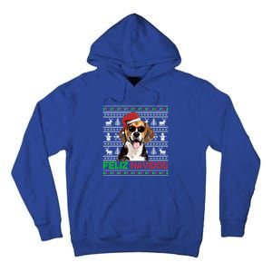 Beagle Dog Feliz Navidog Funny Christmas Gift Tall Hoodie